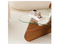 Salontafel - Gehard glas - Massief hout - Kastanjekleur – Freya Chesnut Forme XL