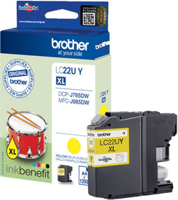 Brother LC-22UY - Inktcartridge - 1.200 Paginas ISO/IEC 24711 - Geel