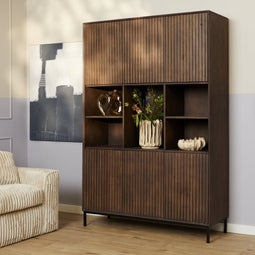 Starfurn - Opbergkast - Buffetkast - Vakkenkast XL Madison Walnoot | 135 cm - Mangohout