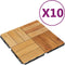 vidaXL - Terrastegels - 10 - st - 30x30 - cm - massief - teakhout