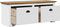 vidaXL - Gangbank - BODO - 114x40x45 - cm - wit - en - bruin