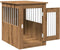 vidaXL - Hondenbench - 45x62x59 - cm - bewerkt - hout - artisanaal - eikenkleurig