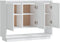 vidaXL - Dressoir - 97x31x75 - cm - bewerkt - hout - wit