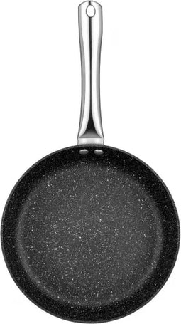 Smile - Koekenpan - Geschikt voor alle warmtebronnen - Hoge kwaliteit - Reistente Antiaanbaklaag - Koekenpan Inductie - Zilver - 24 cm