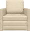 vidaXL - Hoefslaapbank - 2-in-1 - Crème - 74x77x81 - cm - Stof