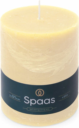 SPAAS Rustieke Pillarkaars ± 95 branduren Ivoor