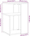vidaXL - Bijzettafel - 50x30x50 - cm - bewerkt - hout - artisanaal - eikenkleur