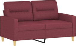 vidaXL - Tweezitsbank - 120 - cm - stof - wijnrood