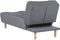 ALSTEN - Chaise longue - Donkergrijs - Symmetrisch - Polyester