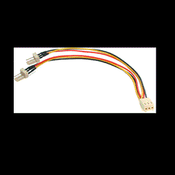 Startech.com TX3SPLITTER - Ventilatorvoedingsplitterkabel 15 cm - Mannelijk/Vrouwelijk - Multi-color Wit