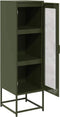 vidaXL - Hoge - kast - 36x39x123 - cm - koudgewalst - staal - olijfgroen