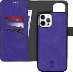 iMoshion Hoesje Geschikt voor iPhone 12 Pro Max Hoesje Met Pasjeshouder - iMoshion Uitneembare 2-in-1 Luxe Bookcase - Paars