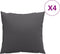 vidaXL - Sierkussens - 4 - st - 40x40 - cm - stof - antracietkleurig