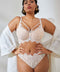 Hunkemöller Marilee - Voorgevormde longline beugel bh - Kant - Wit - maat E85