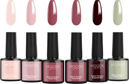 Moods Gellac 6-delige Set - Gellak Starterspakket - 8ML - Natural Harmony - HEMA- & TPO-vrij (6 stuks)