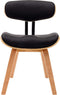 vidaXL - Eetkamerstoelen - 2 - st - gebogen - hout - en - kunstleer