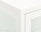 vidaXL - Dressoir - 75x35x105 - cm - staal - en - glas - wit