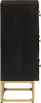 vidaXL - Ladekastje - 55x30x76 - cm - massief - mangohout - en - ijzer - zwart