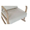 Leunstoel DKD Home Decor Beige Natuurlijk Rubberwood Sixties 66 x 85 x 81 cm