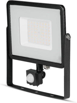 VT-50-S 50W SMD PIR SENSOR FLOODLIGHT WITH SAMSUNG CHIP COLORCODE:3000K BLACK BODY GREY GLASS