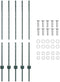 vidaXL - Hekpalen - 5 - stuks - U-profiel - Groen - 120 - cm - Staal