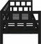 vidaXL - Slaapbank - massief - grenenhout - zwart - 90x200 - cm