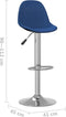 vidaXL - Barkrukken - 2 - st - stof - blauw