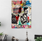 Wallity Glasschilderij - Banksy Bad Made Beautiful - 45 x 65 cm - Knallkleuren