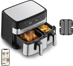 Tefal Dual Easy Fry & Grill EY905D - Heteluchtfriteuse XXL - 8,3L - RVS - 2700W