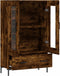 vidaXL - Hoge - kast - 69,5x31x115 - cm - bewerkt - hout - gerookt - eikenkleurig