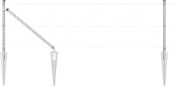vidaXL - Hekpalen - met - Spike - 7 - stuks - Ø32 - mm - 60 - cm - Gegalvaniseerd - Staal
