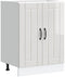 vidaXL - Spoelbakonderkast - Lucca - bewerkt - hout - hoogglans - wit