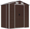vidaXL - Tuinschuur - 191x130x198 - cm - gegalvaniseerd - staal - bruin