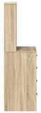 vidaXL - Highboard - Sonoma - Eik - 40x41x135 - cm - Geperst - Hout