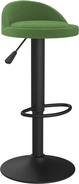 vidaXL - Barkruk - fluweel - donkergroen