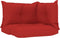 vidaXL - Palletkussens - 3 - st - stof - rood