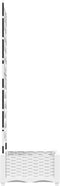 vidaXL - Tuinplanter - met - Trellis - Wit - 40x40x125,5 - cm