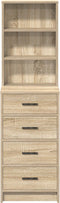 vidaXL - Highboard - Sonoma - Eik - 40x41x135 - cm - Geperst - Hout