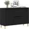 vidaXL - Dressoir - Zwart - Eiken - 101x35x60 - cm - Geengineerd - Hout