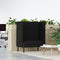 vidaXL - Hoge - Rugbank - Zwart - 109x56x121 - cm - Stof