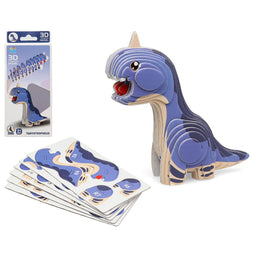 3D puzzel Dino Blauw 18 x 8 cm