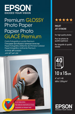 Epson Premium Glossy Photo Paper - Fotopapier - 10x15cm - 40 Vellen (40 vellen)