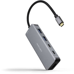 Nanocable 10.16.1006 - USB 3.2 Hub - 5Gb/s - 100W Power Delivery - 14mm hoog - 38mm breed