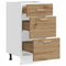 vidaXL - Onderkast - 40x46x81,5 - cm - bewerkt - hout - artisanaal - eikenkleur