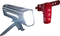 OSRAM RACE 100 SET Fietsverlichtingsset LED werkt op een accu Zwart