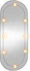 vidaXL - Wandspiegel - met - LED's - ovaal - 45x100 - cm - glas