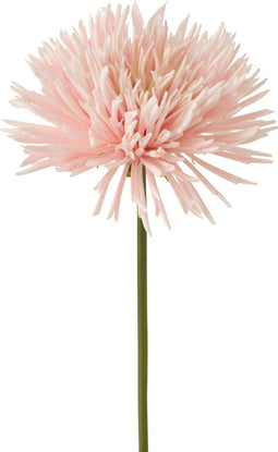 J-Line bloem Chrysant - kunststof - wit/lichtroze - 12 stuks