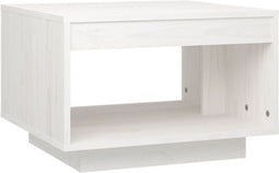 vidaXL - Salontafel - 50x50x33,5 - cm - massief - grenenhout - wit