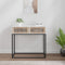 vidaXL - Wandtafel - 80x30x75 - cm - bewerkt - hout - en - ijzer - wit