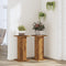 vidaXL - Plantenstandaards - 2 - st - 30x30x60 - cm - hout - artisanaal - eiken